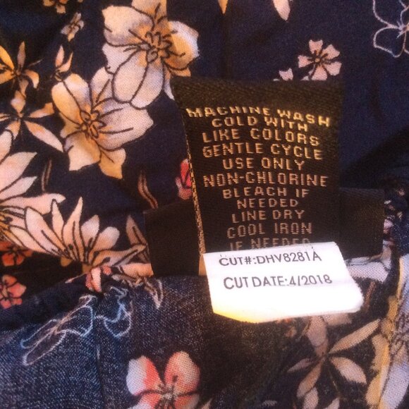 Torrid Blue Floral Flutter Ruffle Boho Festival Adjustable Tank Top Size 2 (2X) - Picture 4 of 5